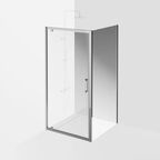 Боковая панель Kerama Marazzi Vetro 100х195 VE.100.FP.CR стекло прозрачное, профиль хром