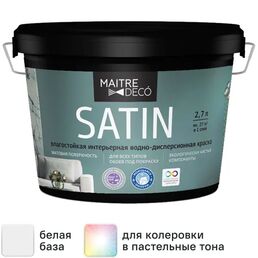 Краска декоративная Maitre deco Satin матовая цвет белый 2.7 л