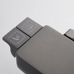 Душевая стойка Shevanik S4226T с изливом, оружейная сталь