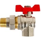 Кран шаровой Equation со сгоном угловой 1/2" никелированная латунь