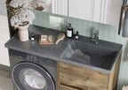 Мебельная раковина Aquaton Лондри 120 см 1A72243KLH21R графит, правая