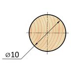 Круглый погонаж деревянный сращенный 10x2100-2200 мм хвоя Экстра