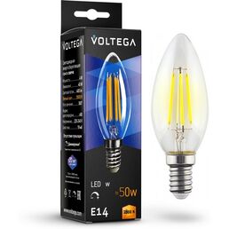 Лампочка светодиодная dim 5W Voltega Candle 8460