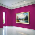 Краска водоэмульсионная для стен и потолков износостойкая матовая Profipaints SILVER INTERIOR VISION 0.9л , Фуксия