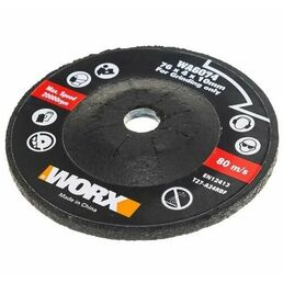 Диск шлифовальный по металлу WORX 76x4x10 мм для мини УШМ, круг для аккумуляторной болгарки, шлифовальный, зачистной, расходные материалы