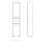 Пенал для ванной Vigo Moss 189.5x40 см цвет белый