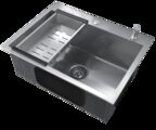 Кухонная мойка Ulgran Steel 60 см US 600-001 сталь + Колландер