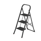 Стремянка стальная Zalger 3 широкие ступени с ковриком