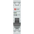 Автоматический выключатель EKF Proxima ВА47-63 1P N C63 А 6 кА