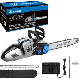 Цепная аккумуляторная бесщеточная пила DEKO DKCHS 40V PRO 085-2020
