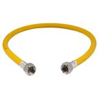 Гибкий газовый шланг армированный 1/2" гайка-гайка 80 см