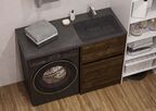 Мебельная раковина Aquaton Лондри 120 см 1A72243KLH21R графит, правая