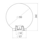 Светильник садово-парковый Svet Анелма белый 260 мм E27 60 Вт IP44 (1200-00360)