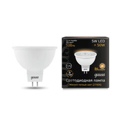 Светодиодная лампа Gauss LED MR16 GU5.3 5W 12V 2700K 1/10/100