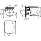 Безободковый подвесной унитаз Ideal Standard TESI T355101