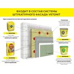 Декоративная штукатурка Vetonit Pas ExtraClean силикатно-силиконовая 2.0 мм "шуба" база 0000 прозрачная 25кг