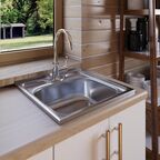 Смеситель для кухни Corsa Deco Creek сталь с высоким изливом однорычажный (966373)