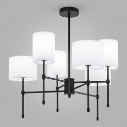 Потолочная люстра на штанге Eurosvet Notturno 60162/6 черный (Умный дом, Алиса, WiFi, голосовое управление)