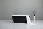 Отдельностоящая ванна Frank 170x81 F6123 White+Black белая с черным