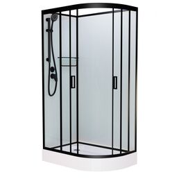 Душевая кабина Frank F418L Black 100x80 без крыши