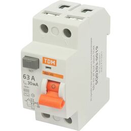 УЗО Tdm Electric ВД1-63 2P 63 A 30 мА 4.5 кА AC SQ0203-0080