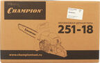 Бензопила Champion 251 3,13 л.с. 18" шаг 0,325" паз 1,5 мм 72 звена