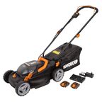 Газонокосилка аккумуляторная Worx WP770E 40 В 34 см 2x2.5 Ач АКБ и ЗУ входит в комплект