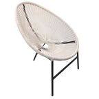 Стул Acapulco AC001 73x83x88 см искусственный ротанг/сталь цвет белый