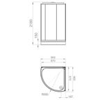 Душевая кабина Domani-Spa Simple низкий поддон 90x90 см цвет черный
