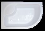 Душевой уголок Royal Bath 120х80 RB 8120BK-T L стекло прозрачное, профиль белый, с поддоном