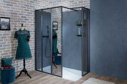 Душевая стенка Jacob Delafon Nouvelle 30х200 E94WI30-MZ стекло зеркально, профиль черный