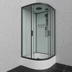 Душевая кабина Frank 100x100 F400/2 М Black стекло матовое, профиль черный