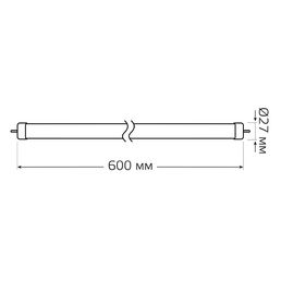 Лампа Gauss LED 93022 T8 12W 4000K