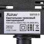 Трековый светильник спот светодиодный поворотный Ritter Artline витой 200x55мм 10Вт до 5 3м² 4000К металл чёрный