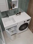 Комплект мебели Orange Optima STD-110TUW+RAL 110 см, левая, напольная, белая глянцевая