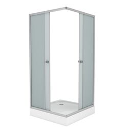 Душевой уголок Niagara Eco 80x80 NG-008-14Q матовое стекло, профиль хром, низкий поддон