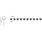 Гирлянда светодиодная шарики на солнечных батареях 10 LED цвет белый