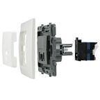 Розетка компьютерная встраиваемая Legrand Etika RJ-45 UTP cat 6 цвет белый