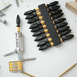 Набор бит 10 шт и кольцевой магнит DEWALT DWA2SD65