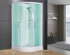 Душевая кабина Esbano Elegancia 100х100ES-L100CR с крышей, с LED освещением, стекло матовое, профиль белый