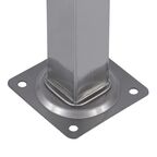Ножка для мебели квадратная 25x25x400 мм металл серый