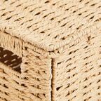 Корзина с крышкой для хранения 30x15x18 см бумага цвет бежевый