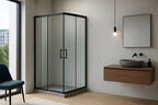 Душевой уголок Royal Bath 85х85 RB HPD-T-BL стекло прозрачное, профиль черный