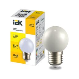 Декоративная светодиодная лампа IEK Lighting LLE-G45-1-230-WW-E27