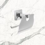 Держатель для туалетной бумаги Delphinium 6586 с крышкой металл хром (102266)