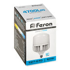 Лампа светодиодная Feron Е27/Е40 6400К 50 Вт 220 В цилиндр T100 матовая