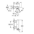 Смеситель для душа без излива Grohe Plus без лейки однорычажный (33577003)