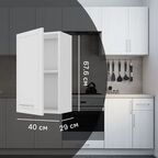 Навесной шкаф Агидель 40x67.6x29 см KONSENSA МДФ цвет белый