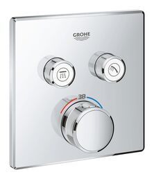 Внешняя часть термостатического смесителя GROHE Grohtherm SmartControl на 2 выхода, хром (29124000)