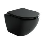 Комплект 4в1 Унитаз подвесной с сиденьем Ceramica Nova CN4002MB_1002M_1000 черный + Система инсталляции + кнопка
